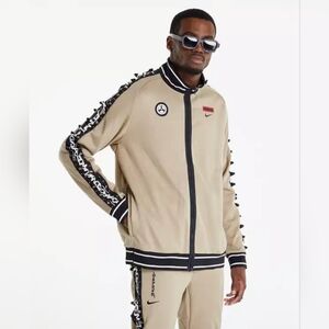 Nike x Acronym NRG Therma Fit Knit Streetwear and Fashion Jacket Beige Black